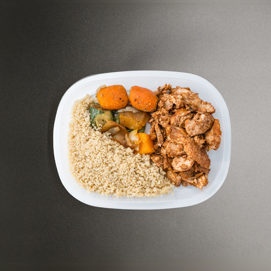 Women's Weight Loss - Sliced BBQ Chicken, Sweet Potato Mash and Country Vegetables