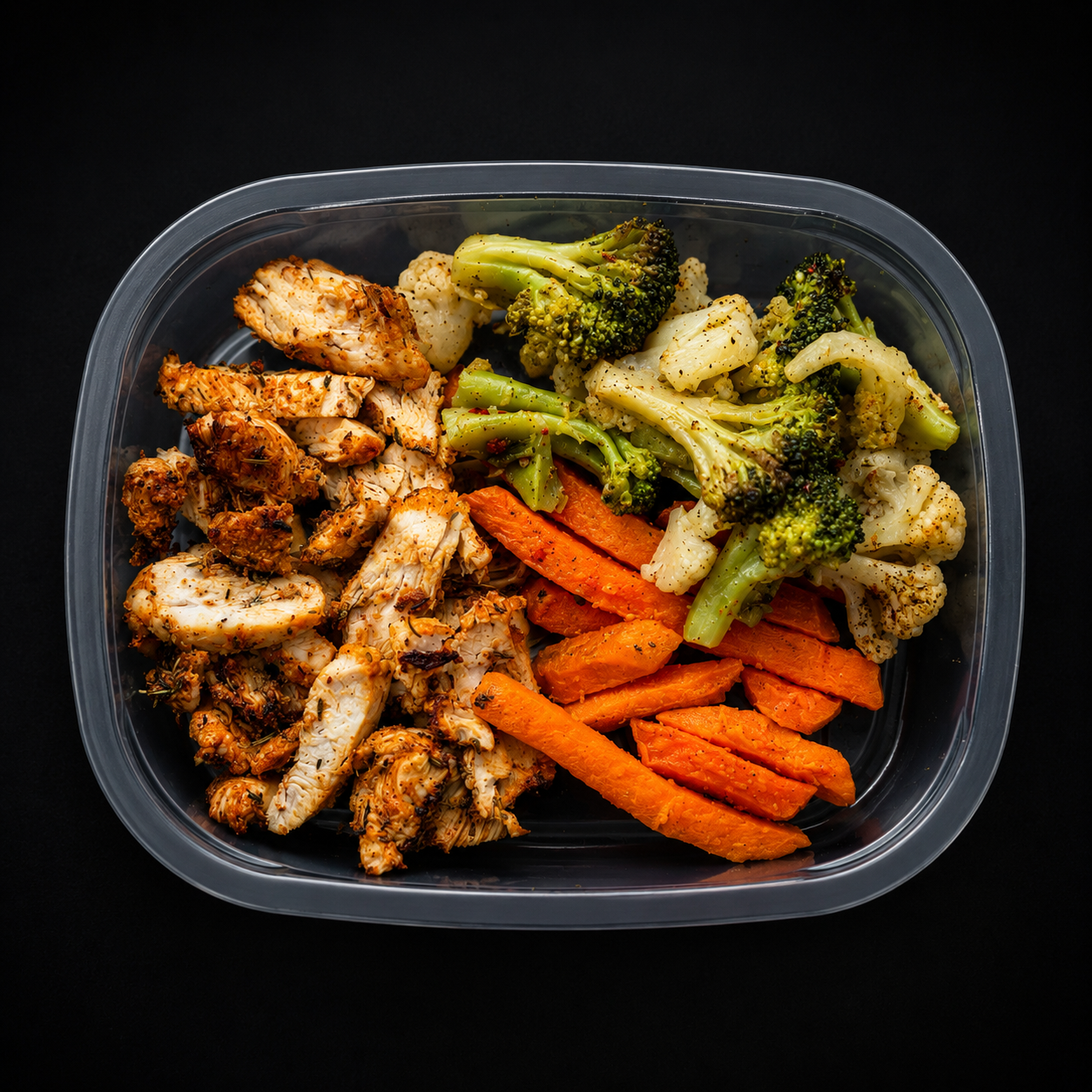 Char-Grilled Chicken & Sweet Potato Fries