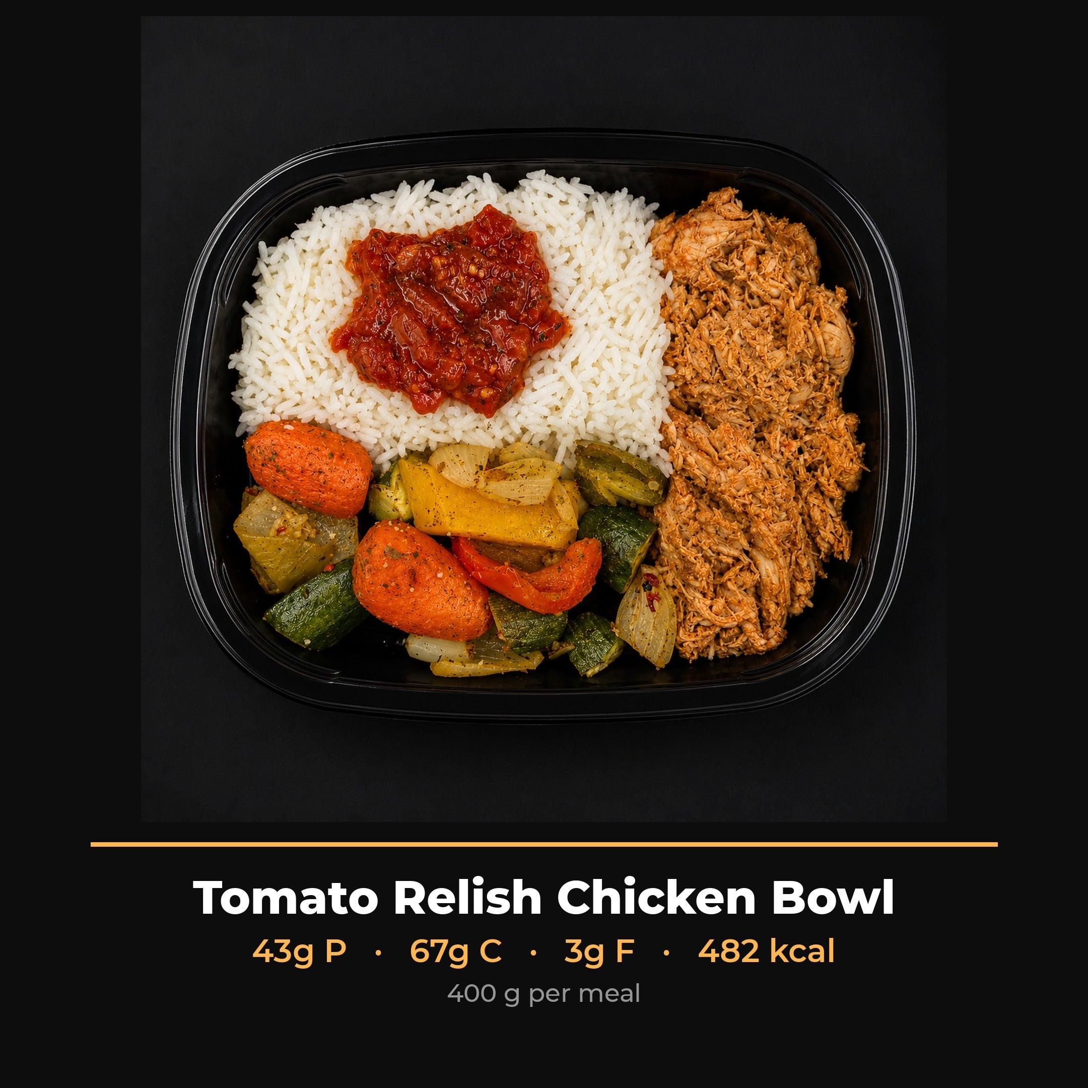 Tomato Relish Chicken Bowl
