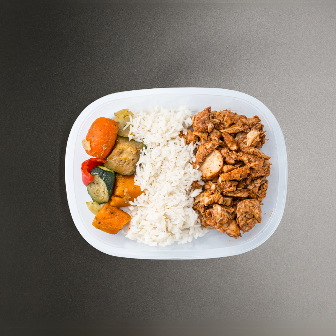 Women's Lean Muscle - Sliced BBQ Chicken Fillet, Basmati Rice, Roast vegetables