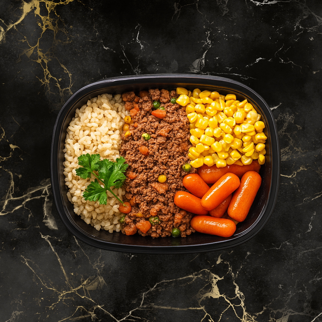 Women's Weight Loss - Lean Mince, Brown Basmati Rice, Sweet Corn and Baby Carrots