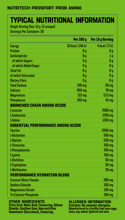 Nutritech PROSPORT PRO9 Amino informed