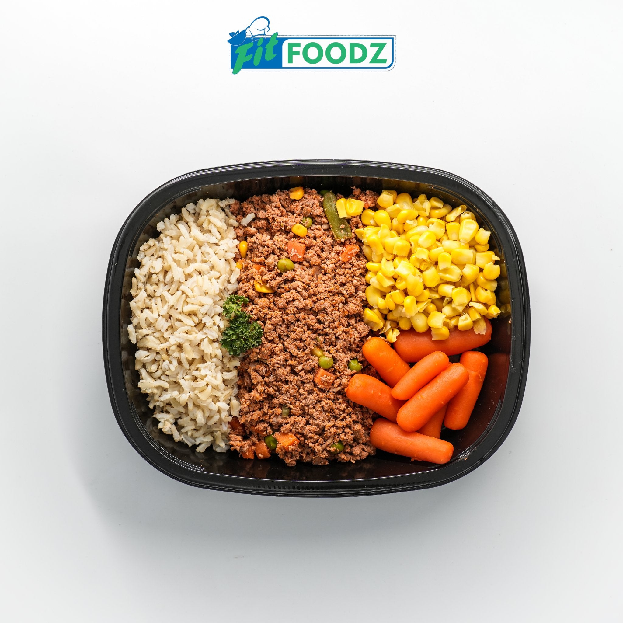 Men's Weight Loss - Lean Mince, Brown Basmati Rice, Sweet Corn and Baby Carrots