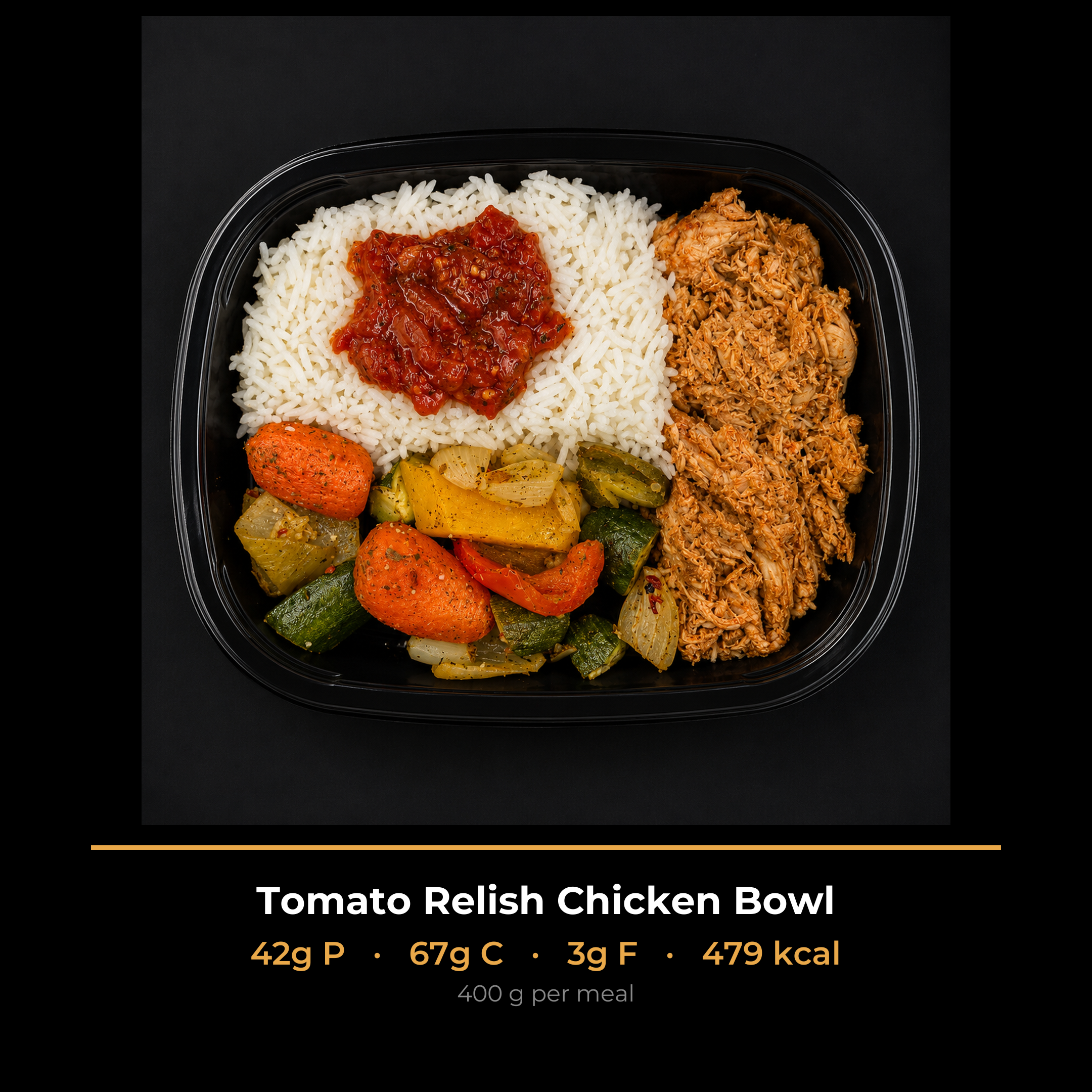 Tomato Relish Chicken Bowl