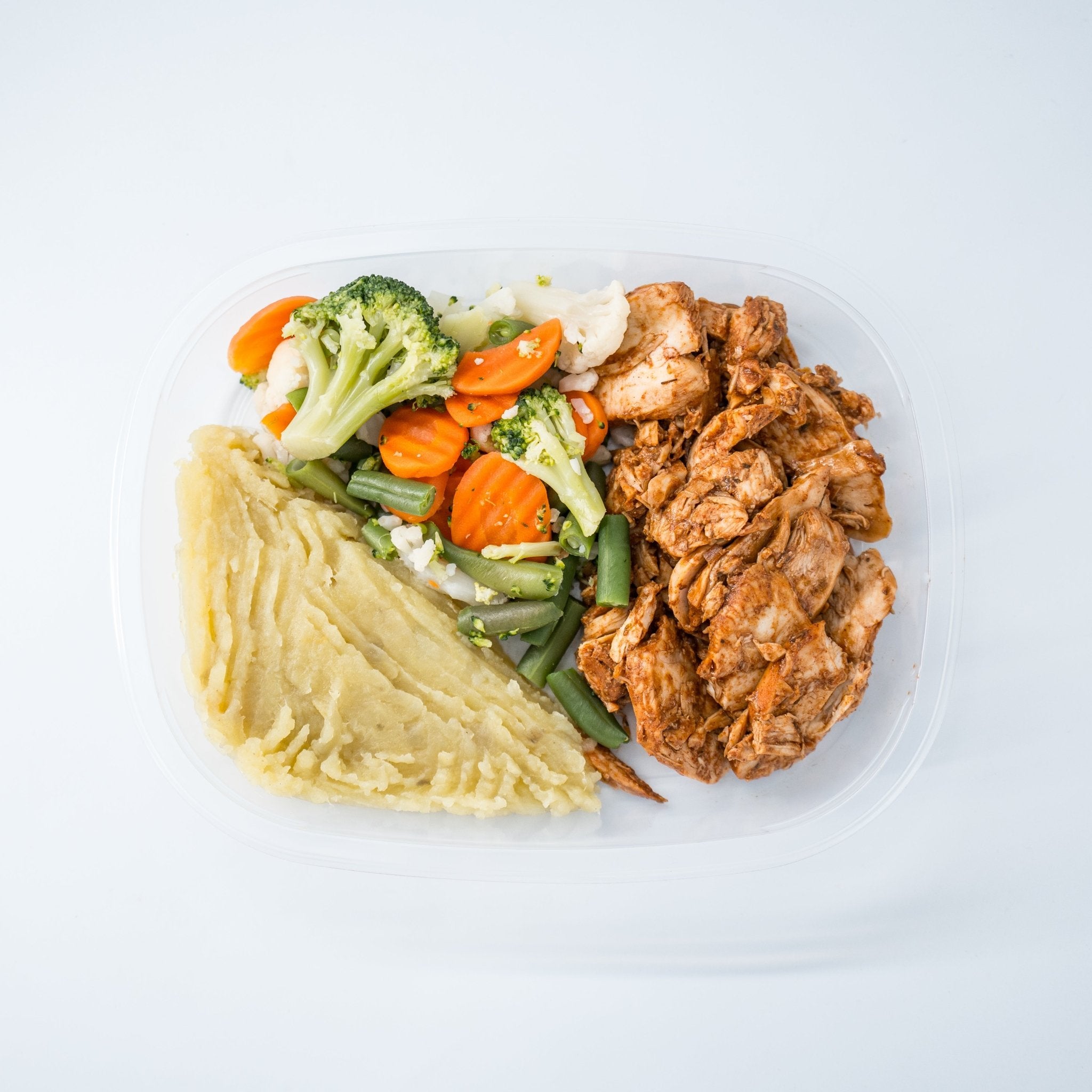 Men's Weight Loss - Sliced BBQ Chicken, Sweet Potato Mash and Country Vegetables